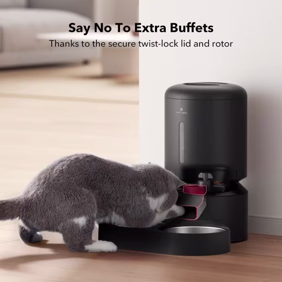 Petlibro 5 lt Otomatik İkili Beyaz Kedi Maması Dispenseri