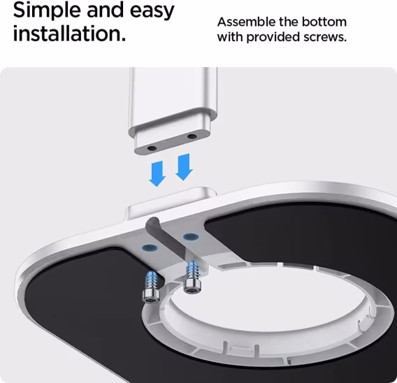 Spigen S380 (MagFit) MagSafe Şarj Cihazı ve Kulaklık Standı