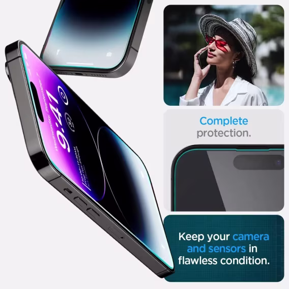 Spigen Apple iPhone 14 Pro Max Cam Ekran Koruyucu (2 Adet)  AGL05202