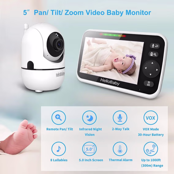 HelloBaby Monitör 5 İnç Ekran  HB6550
