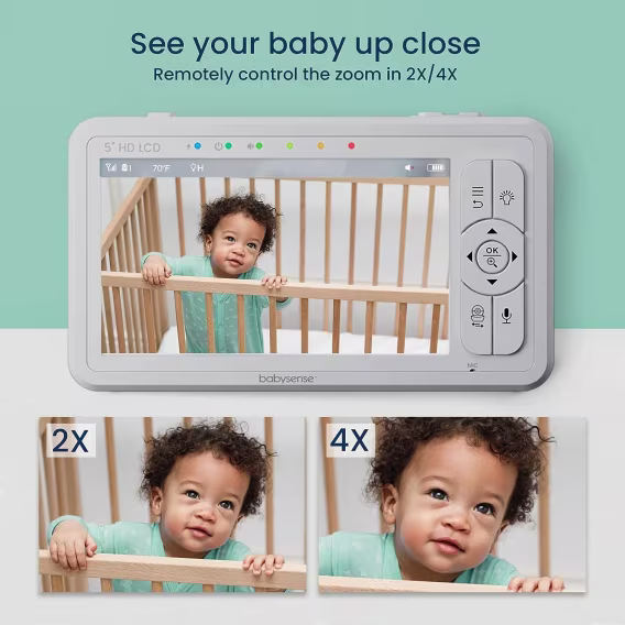 Babysense Gerçek Uyku  HD Video ve Hareketli Bebek Monitörü