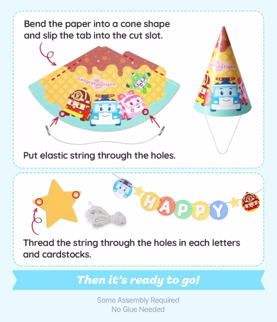 Robocar Poli Doğum Günü Partisi Malzemeleri