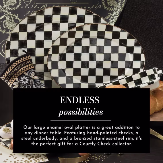 MackenzieChilds Emaye Oval Tabak