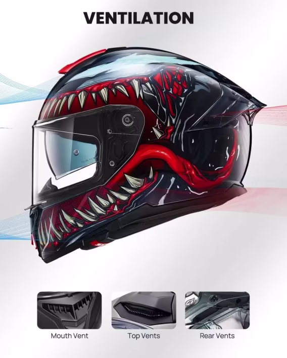  ILM Tam Yüz 861A Model Motosiklet Kask