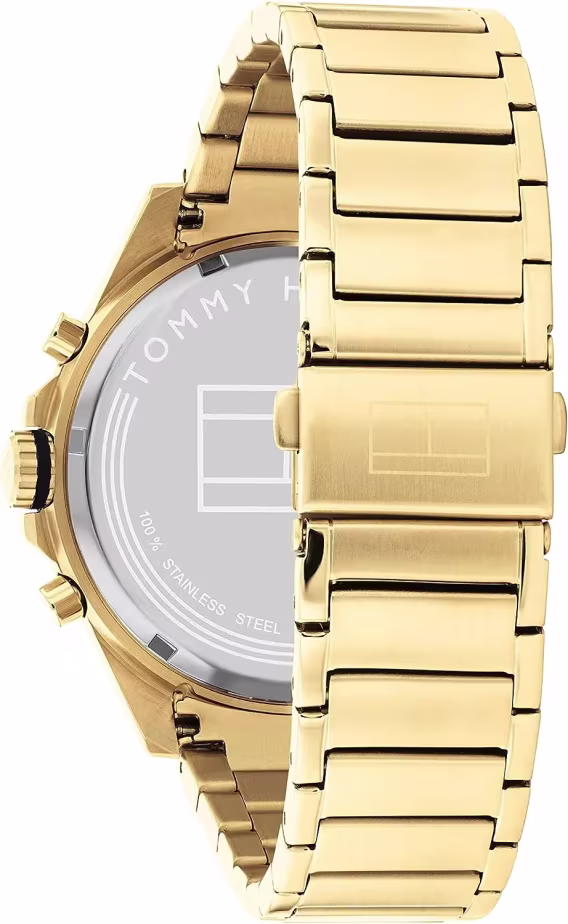 Tommy Hilfiger Erkek Siyah Paslanmaz Çelik Silikon Kayışlı Saat(1791971)