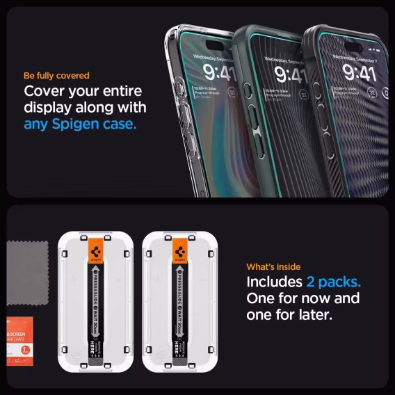 Spigen Apple iPhone 14 Pro Max Cam Ekran Koruyucu (2 Adet)  AGL05202