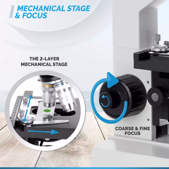 OMAX 40X2000X Laboratuvar LED Binoküler Bileşik Mikroskop
