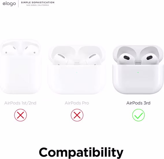 elago AirPods 3. Nesil için 2 Çift AirPods 3 Kulak Ucu Kılıfı