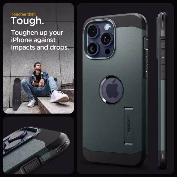 Spigen iphone 15 Pro Max Manyetik Tough Armor MagFit Kılıf