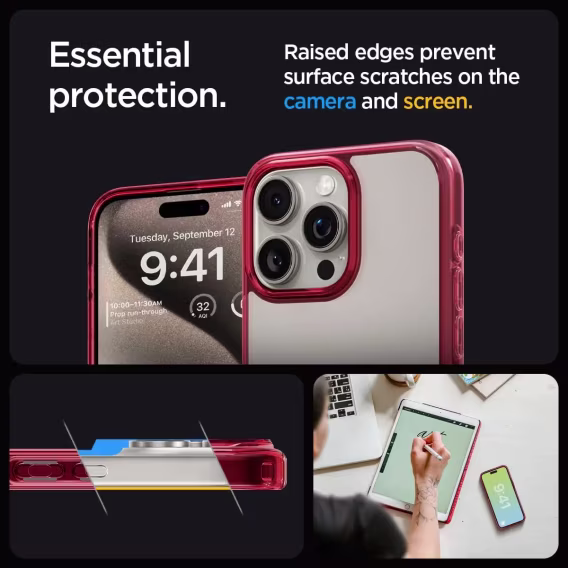 Spigen iPhone 15 Pro Ultra Hibrit Sararma Önleyici Kılıf (2023)