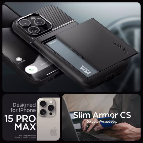 Spigen iPhone 15 Pro Max [MilitaryGrade Protection] Slim Armor CS Kılıf