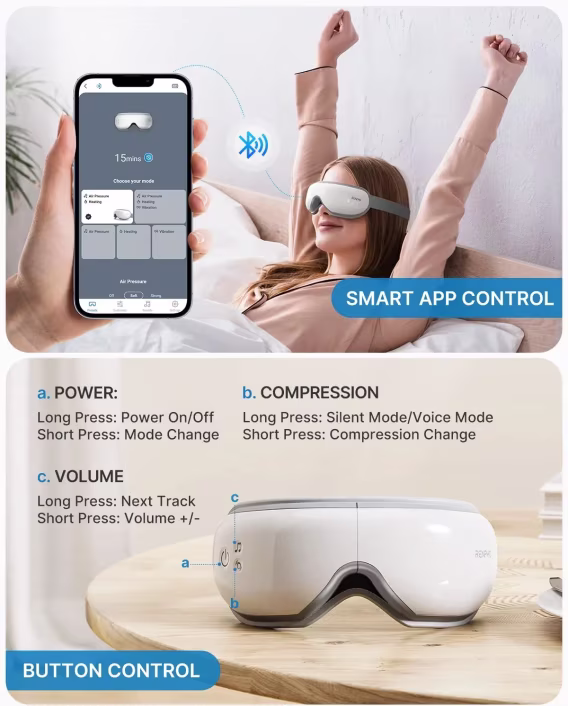 Renpho Isı Destekli Bluetooth Göz Masaj Aleti