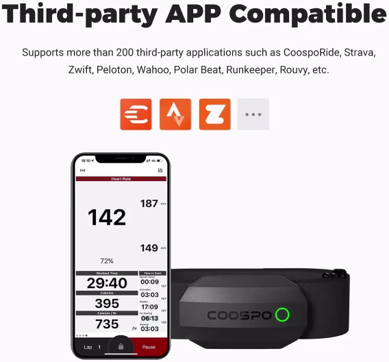 CooSpo H808S Akıllı Göğüs Kemeri Kalp Monitörü