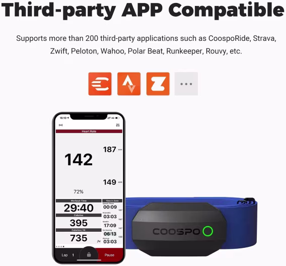 CooSpo H808S Akıllı Göğüs Kemeri Kalp Monitörü