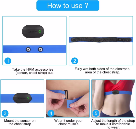 CooSpo H808S Akıllı Göğüs Kemeri Kalp Monitörü