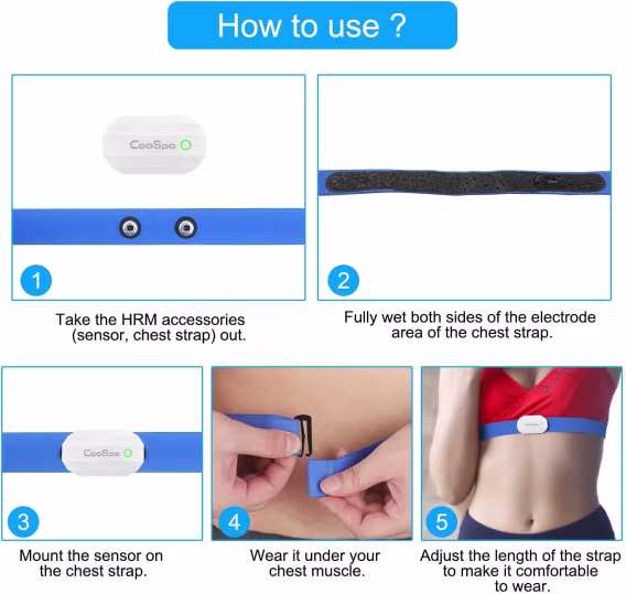 CooSpo H808S Akıllı Göğüs Kemeri Kalp Monitörü