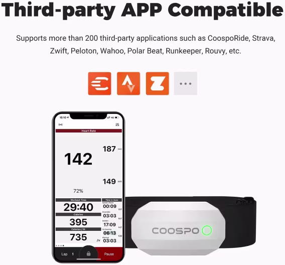 CooSpo H808S Akıllı Göğüs Kemeri Kalp Monitörü