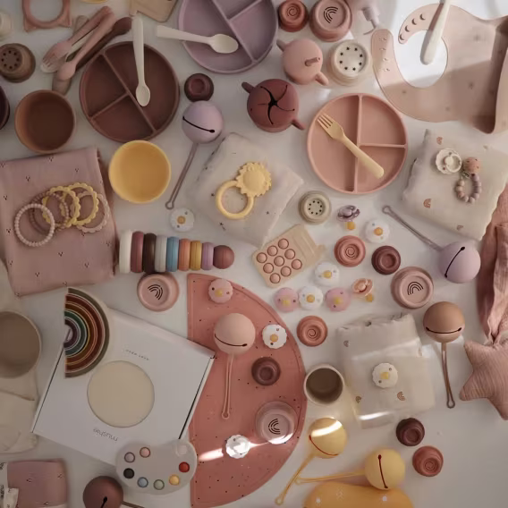 Mushie Kaymaz Tasarımlı Silikon Vakumlu Tabak