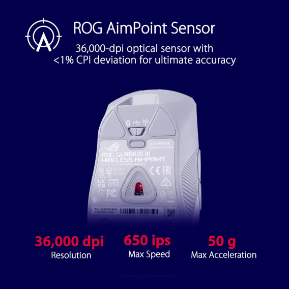 Asus ROG Gladius III AimPoint Kablosuz Oyuncu Mouse
