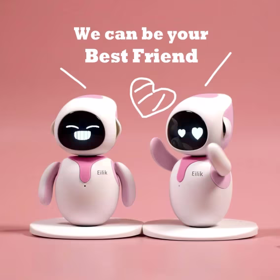 ENERGIZE LAB Eilik Pembe Dokunmatik Etkileşimli Sevimli Robot