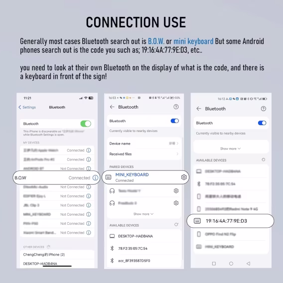 SIKAI CASE Manyetik Standlı Katlanabilir Bluetooth Klavye