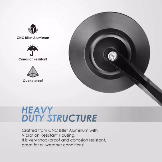 KEMIMOTO Motosiklet Gidon Bar Sonu Ayna