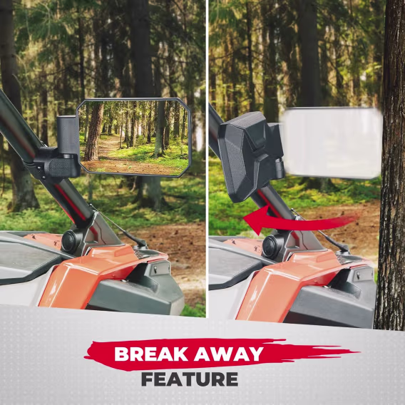 Kemimoto UTV Yan Aynalar, 4 cm ila 5cm Roll Bar Kafesli