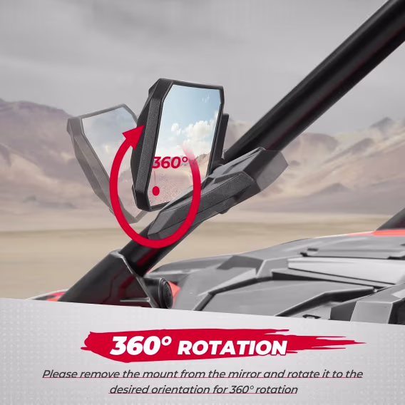 Kemimoto UTV Yan Aynalar, 4 cm ila 5cm Roll Bar Kafesli