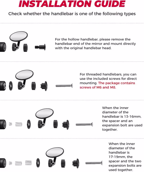 Kemimoto Motosiklet Bar Sonu Aynalar