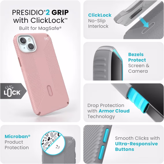 Speck ClickLock MagSafe iPhone 15 Plus Kılıfı