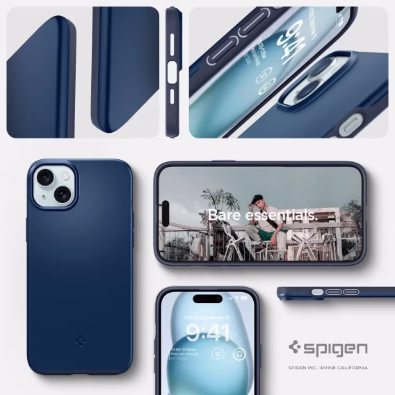 Spigen iphone 15 Plus [Askeri Düzey Koruma] Thin Fit Kılıf
