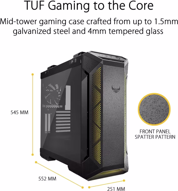 ASUS TUF Gaming GT502 Beyaz ATX MidTower Bilgisayar Kasası