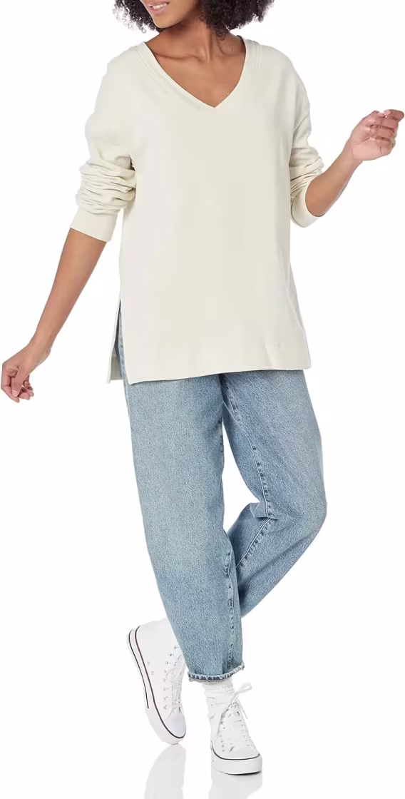 GAP Kadın Polar Oversize V Yaka Tunik Gömlek