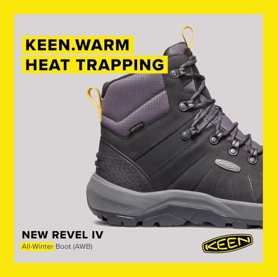 KEEN Erkek Revel 4 Orta Boy Polar Yalıtımlı Su Geçirmez Kar Botu