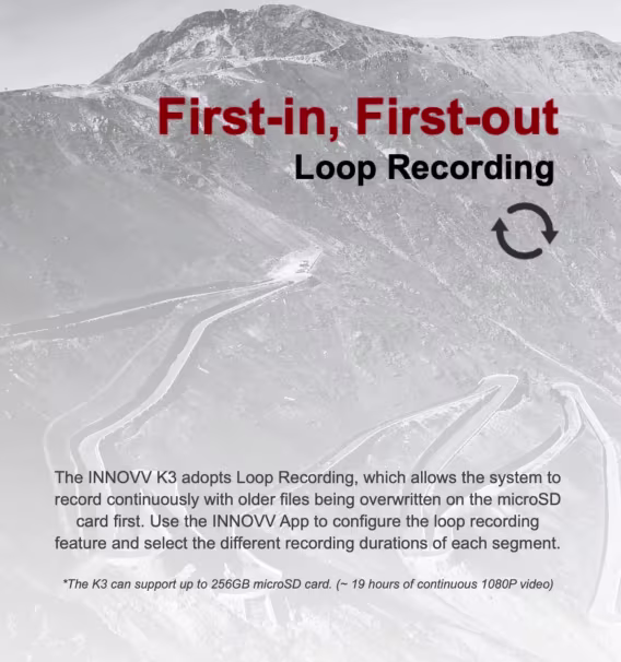 INNOVV K3 Çift Kanallı Motosiklet Motocam