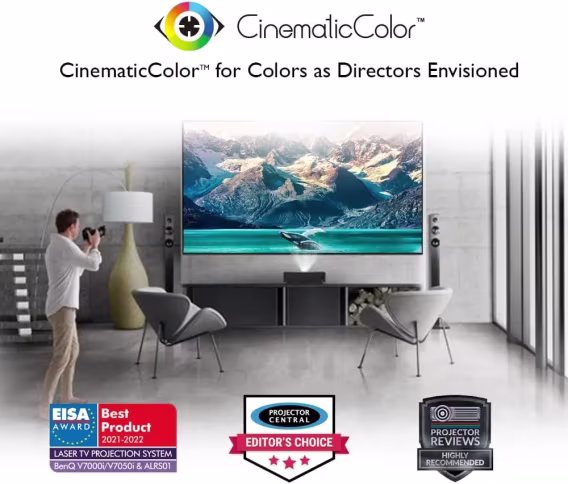 BenQ V7050i 4K Lazer Akıllı TV Projektörü