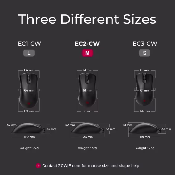 BenQ ZOWIE EC2CW ​Kablosuz Ergonomik Oyun Mouse