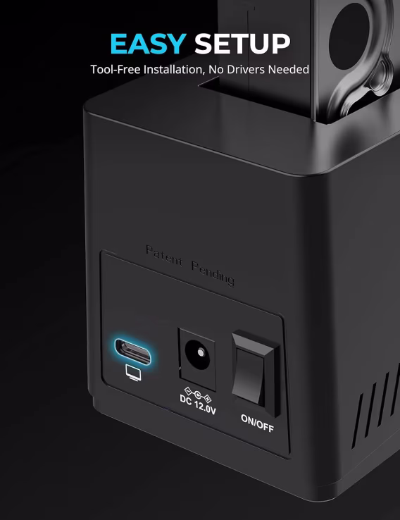  SABRENT USB C Bağlantı İstasyonu ve SSD ve HDD Çevrimdışı Klonlama (DSUNHC)