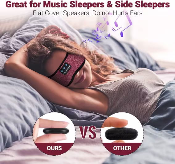 LCdolida Bluetooth Kafa Bantlı Kulaklık (Uyku Maskesi)