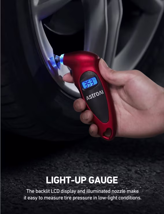 AstroAI Dijital Lastik Basıncı Göstergesi 150 PSI Araba için 4 Ayar