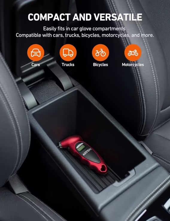 AstroAI Dijital Lastik Basıncı Göstergesi 150 PSI Araba için 4 Ayar