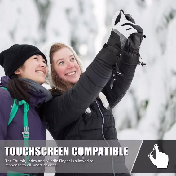 MCTi Su Geçirmez Dokunmatik Kadın Kayak Eldiveni