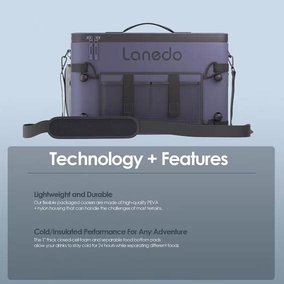 Lanedo 34 Gözlü Yumuşak Taraflı Soğutucu  Çok Kişilik Öğle Yemeği Çantası