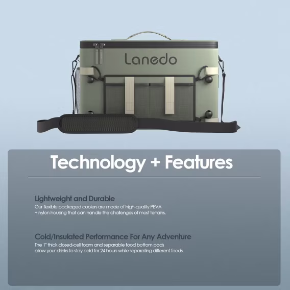 Lanedo 34 Gözlü Yumuşak Taraflı Soğutucu  Çok Kişilik Öğle Yemeği Çantası
