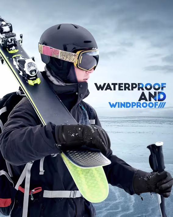 VELAZZIO Su Geçirmez Nefes Alabilir Kayak Eldiveni