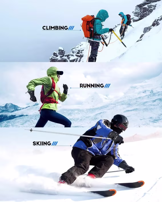 VELAZZIO Su Geçirmez Nefes Alabilir Kayak Eldiveni