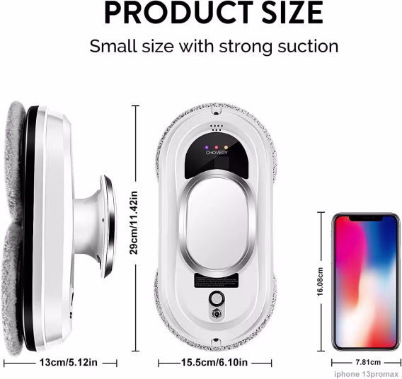CHOVERY 5600Pa Güçlü Emişli  Akıllı Cam Temizleme Robotu