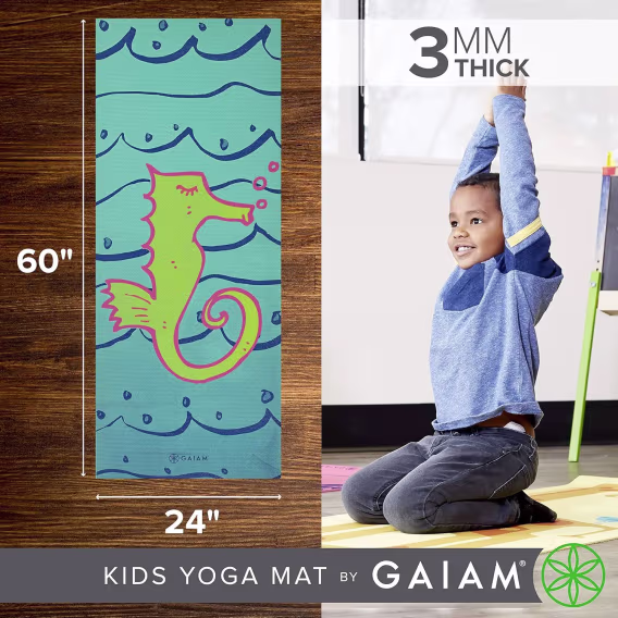 Gaiam Çocuk Yoga ve Egzersiz Minderi  Eğlenceli Baskılar
