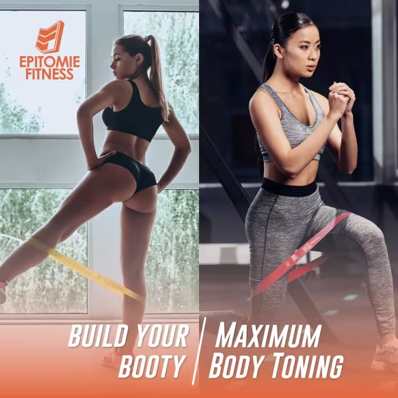 Epitomie Fitness Direnç Bandı 4'lü Set  Doğal Lateks