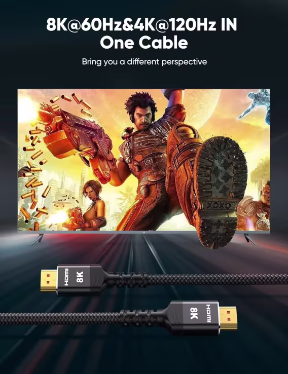 Highwings 8K İnce HDMI Kablosu 2.1  2'li Paket